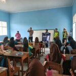 Sat Lantas Polres Mesuji Gelar Solisasi Aplikasi Siger Lampung di SMK Negeri 1 Simpang Pematang.